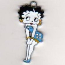 Betty Boop Emaillé pendentif turquoise
